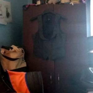 Button down black vest